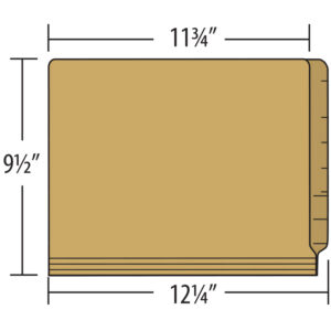Image of Kraft File Folders, Letter Size, 17 pt., Single Ply, Side Tab (Model #1129-00)
