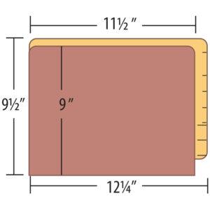Image of 5 1/4″ Expansion Pockets, Letter Size, 22 pt., Red Rope with Color Backs, Side Tab (Model #4387)