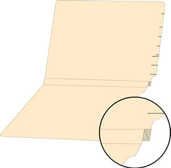 Image of Manila Expansion Folders, Letter Size, 18 pt., Single Ply, Side Tab, 1 1/2″ W Expansion,  (Model #1196-00)