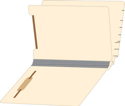 Image of Manila Classification Folder, Letter Size, 18 pt., 1 1/2″ Expansion, Fasteners in 1 & 3 and 2 dividers (Model #1268-00B)