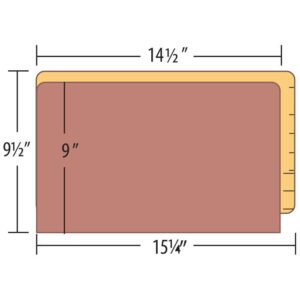 Image of 5 1/4″ Expansion Pockets, Legal Size, 22 pt., Red Rope with Color Backs, Side Tab (Model #4397)