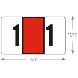 Image of 1.625″ x 0.9375″ Numeric Roll Labels (Model# 311)