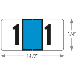 Image of 1.50″ x 0.75″ Mini Numeric Label Book (Model# 7401)