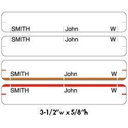 Image of 3.50″ x 0.625″ Mini Plain White Name Labels (Model# 1820)